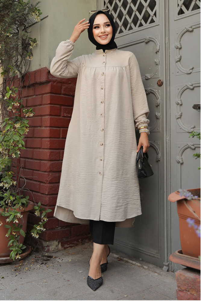 Modest Beige Tunic 5642BEJ - 1