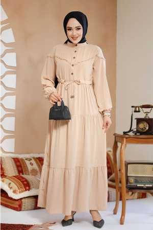 Modest Biscuit Eid Dress 10334BS - 2