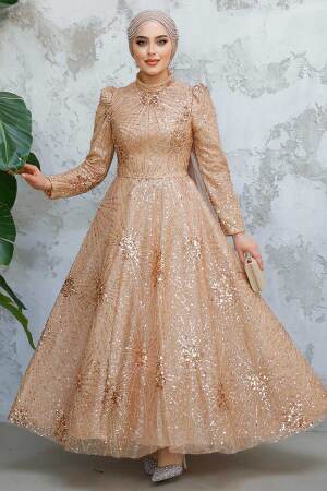 Modest Biscuit Elegant Evening Gown 50461BS - 1