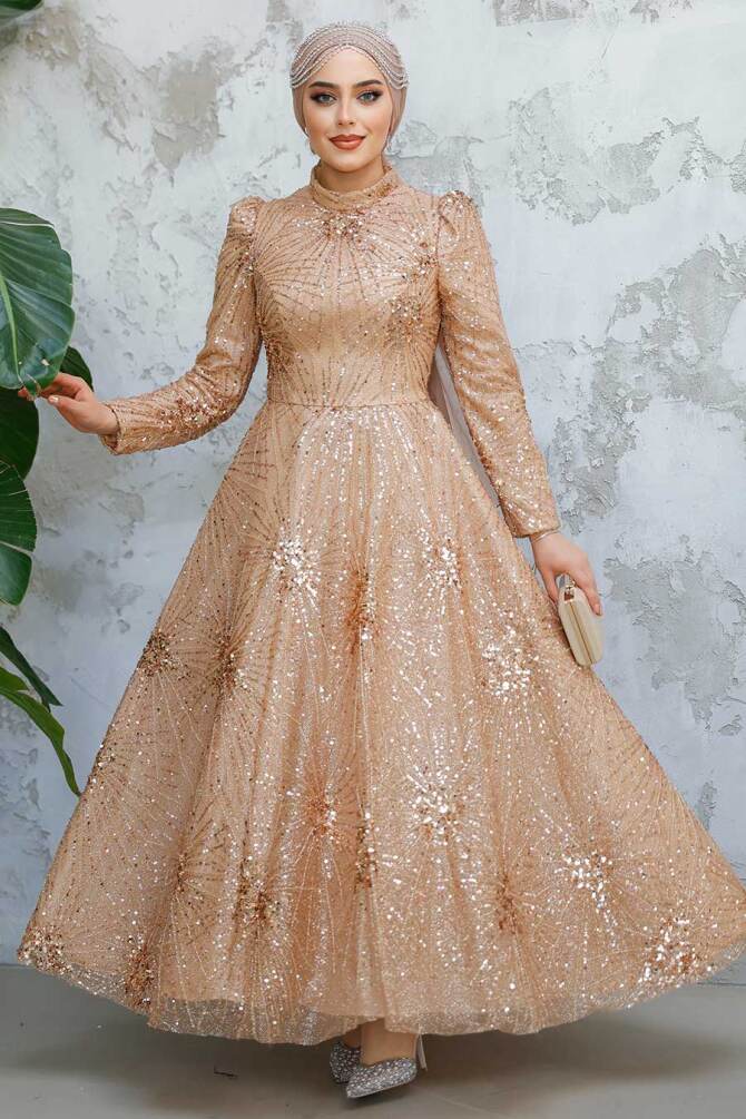 Modest Biscuit Elegant Evening Gown 50461BS - 1