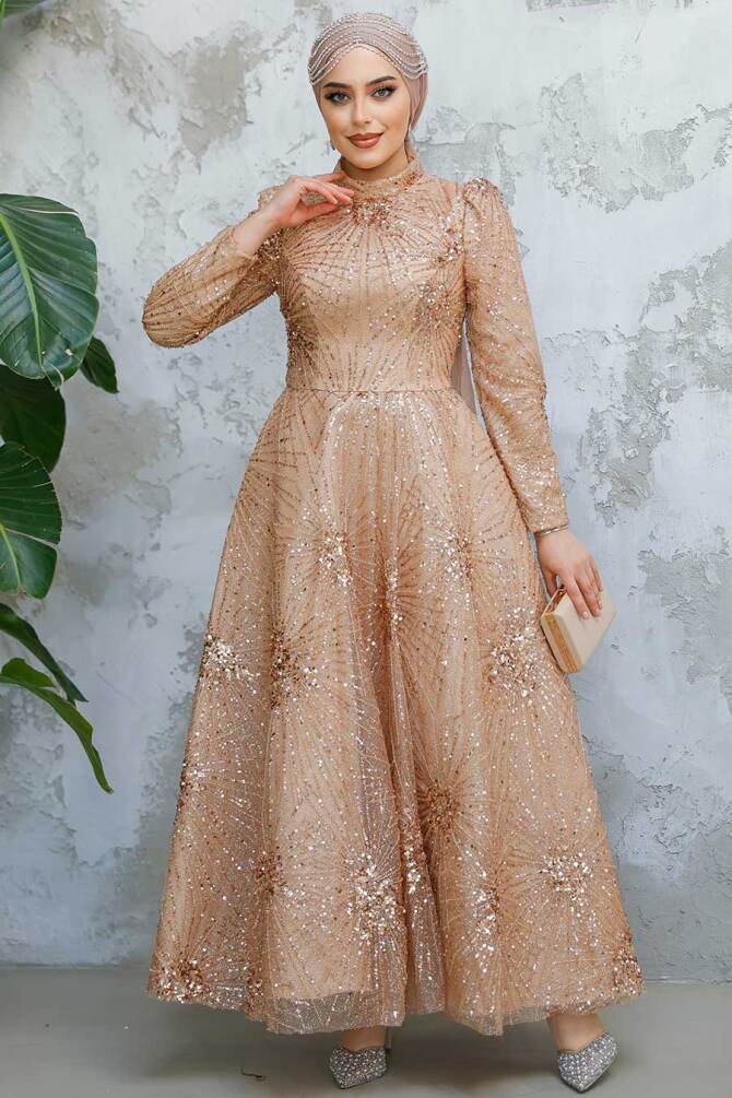 Modest Biscuit Elegant Evening Gown 50461BS - 3