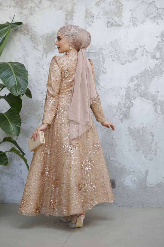 Modest Biscuit Elegant Evening Gown 50461BS - 4