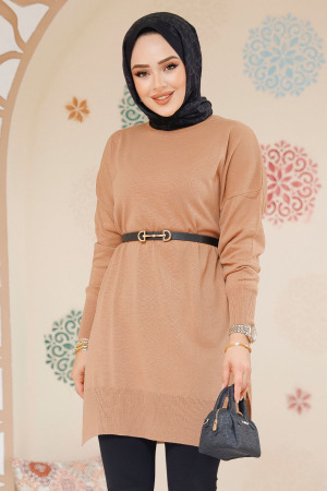 Modest Biscuit Knitwear Jumper Top 17203BS - 5