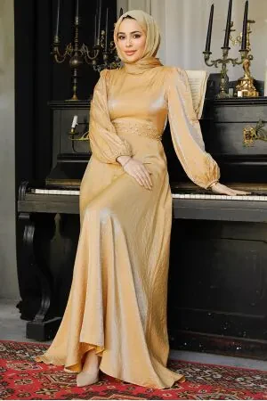 Modest Biscuit Prom Dress 23301BS - 1
