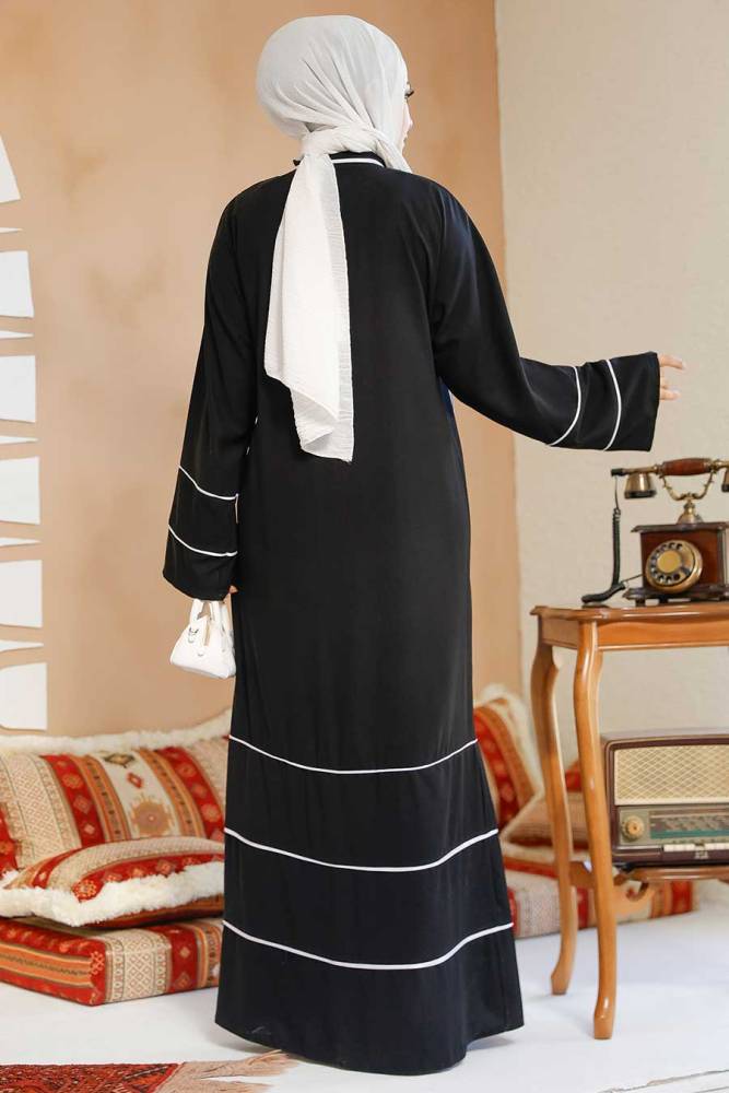 Modest Black Abaya 41567S - 3