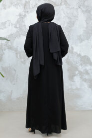 Modest Black Abaya 45274S - 4