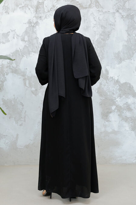 Modest Black Abaya 45274S - 4