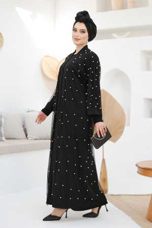 Modest Black Abaya Dual Suit 42781S - 2