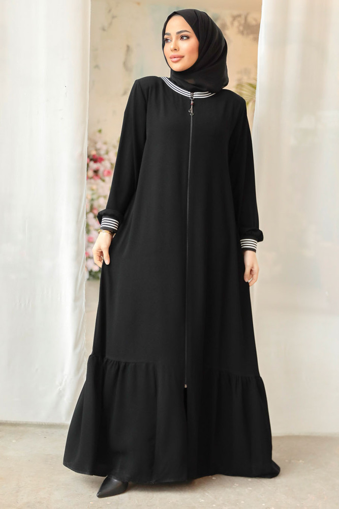 Modest Black Abaya Dubai 45276S - 2