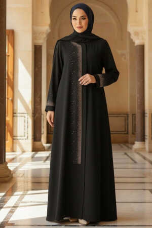 Modest Black Abaya For Women 26331S - 1