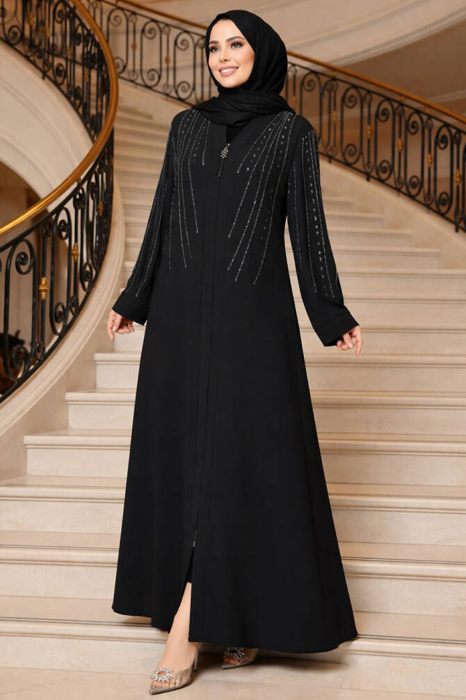 Modest Black Abaya For Women 29111S - 1