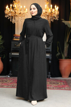 Modest Black Abaya For Women 62601S - 1