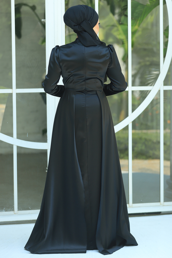 Modest Black Bridesmaid Dress 25878S - 4