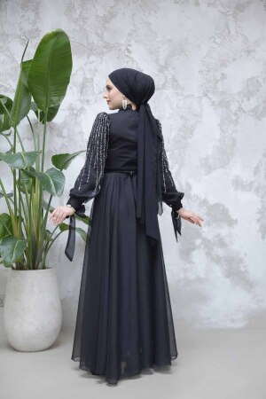 Modest Black Bridesmaid Dress 47961S - 3