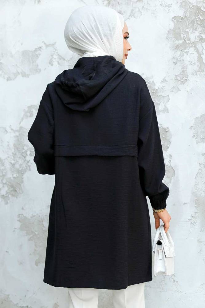 Modest Black Coat 44721S - 3