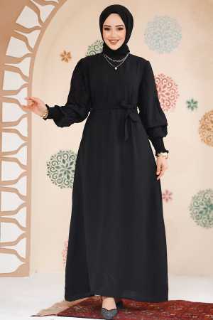 Modest Black Dress For Women 10124S - 1