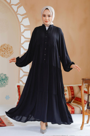 Modest Black Dress For Women 20612S - 1
