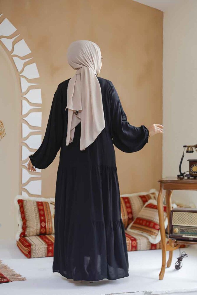 Modest Black Dress For Women 20612S - 4