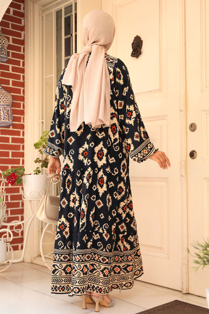 Modest Black Dress For Women 23453S - 5