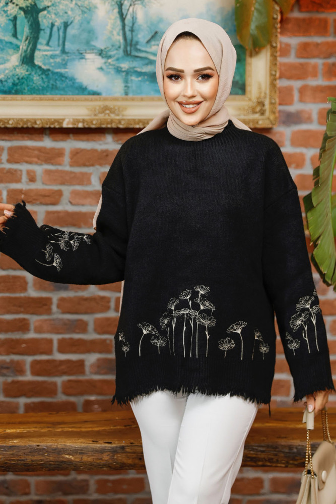 Modest Black Knitwear Jumper 103301S - 2