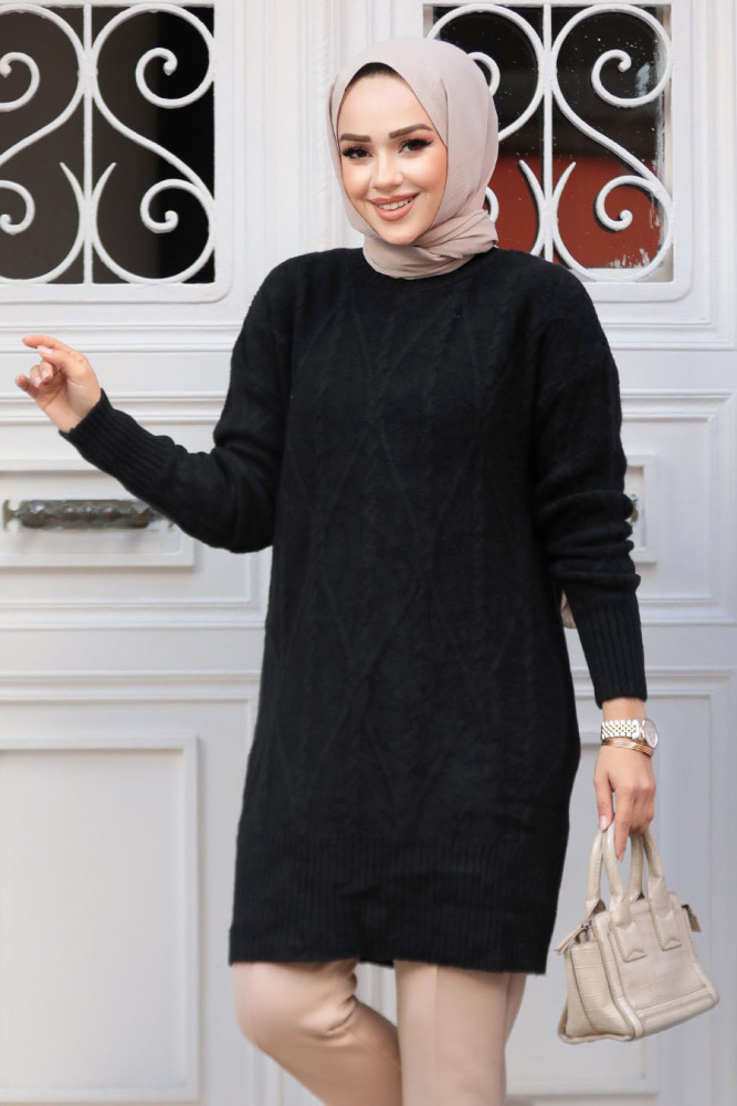 Modest Black Knitwear Jumper 20061S - 1