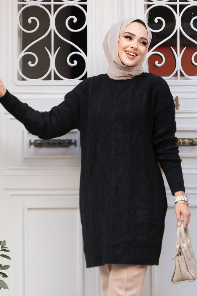 Modest Black Knitwear Jumper 20061S - 3