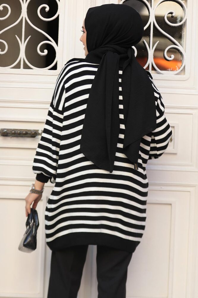 Modest Black Knitwear Top 65902S - 3