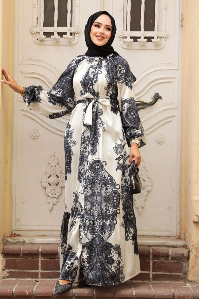 Modest Black Long Dress 23157S - 1