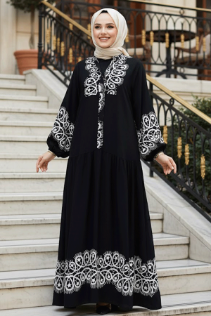 Modest Black Maxi Dress 18237S - 1