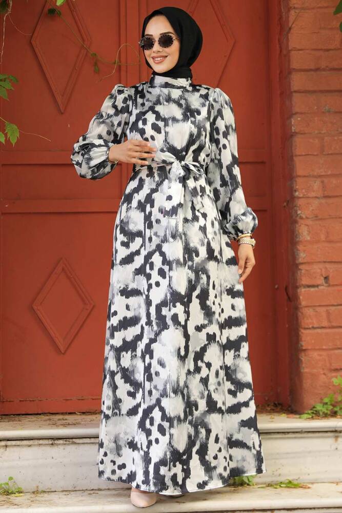 Modest Black Maxi Dress 23423S - 1