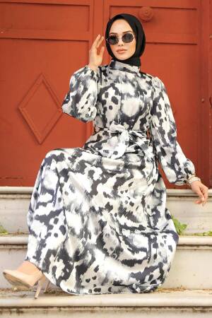 Modest Black Maxi Dress 23423S - 2