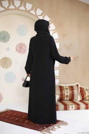 Modest Black Plus Size Abaya 35168S - 3