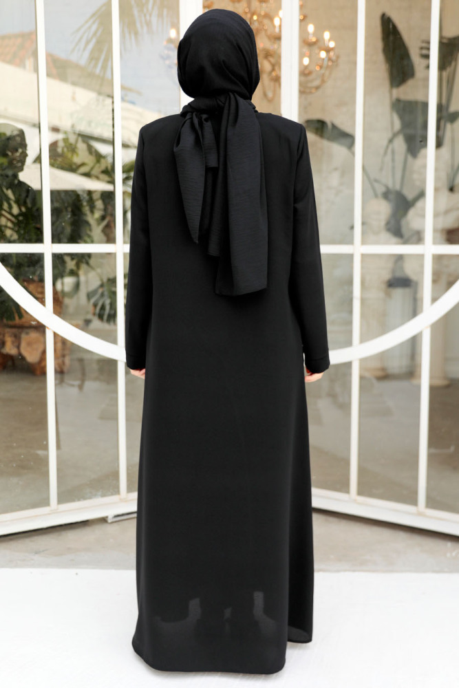 Modest Black Plus Size Abaya 62901S - 3