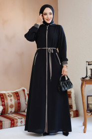 Modest Black Plus Size Abaya 81151S - 4