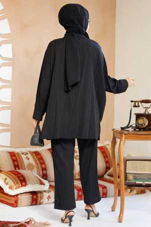 Modest Black Plus Size Dual Suit 2817S - 4