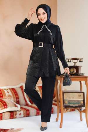 Modest Black Plus Size Dual Suit 2846S - 1
