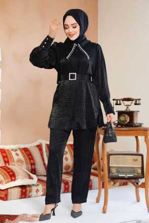 Modest Black Plus Size Dual Suit 2846S - 2