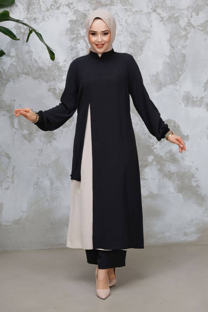 Modest Black Plus Size Dual Suit 65881S - 2