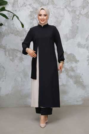 Modest Black Plus Size Dual Suit 65881S - 1
