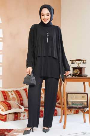 Modest Black Plus Size Dual Suit 70212S - 3