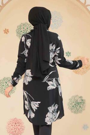 Modest Black Plus Size Tunic 11732S - 4