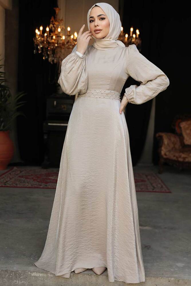 Modest Mink Prom Dress 23301V - 2