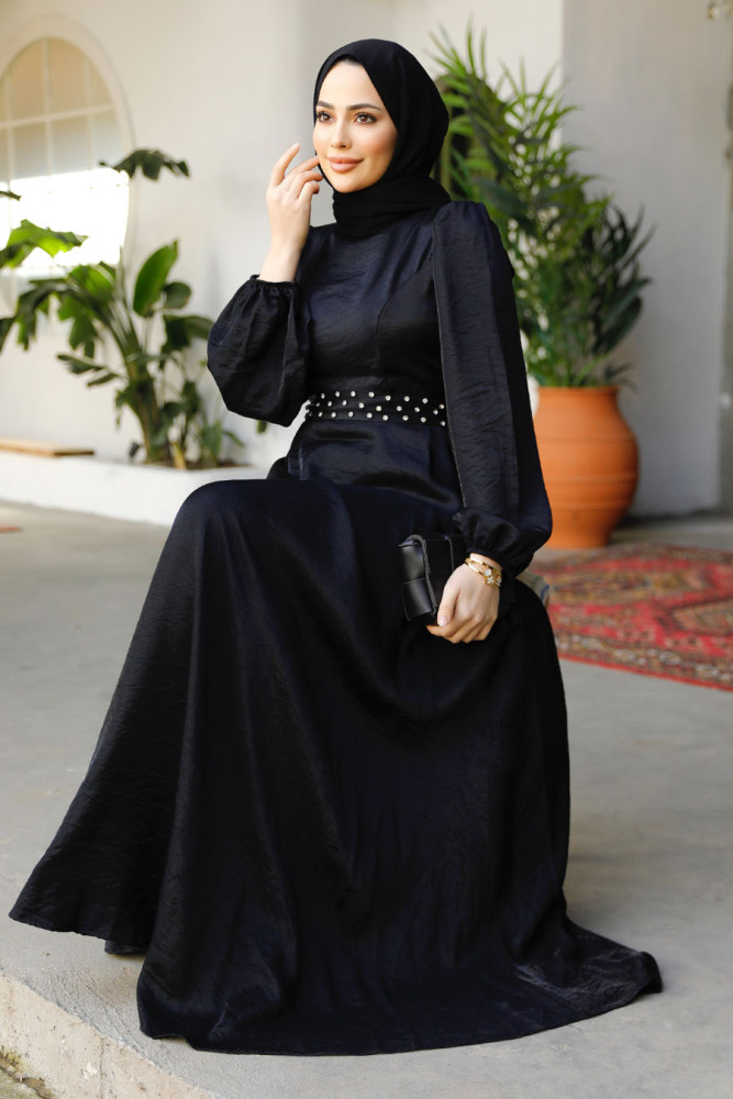 Modest Black Prom Dress 23301S - 2