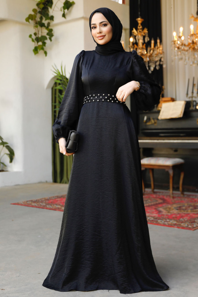 Modest Black Prom Dress 23301S - 3