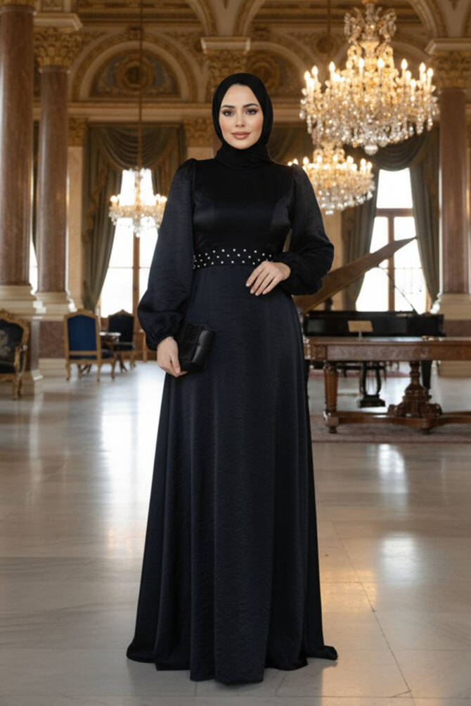 Modest Black Prom Dress 23301S - 1