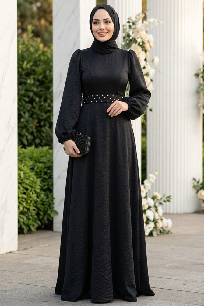 Modest Black Prom Dress 23301S - 1