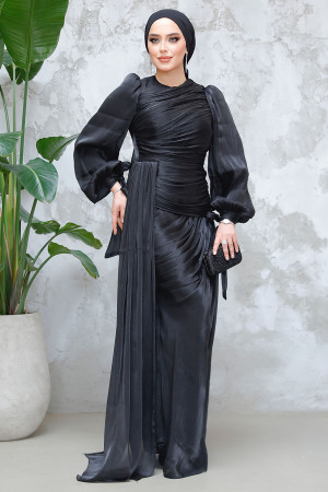 Modest Black Prom Dress 48491S - 2