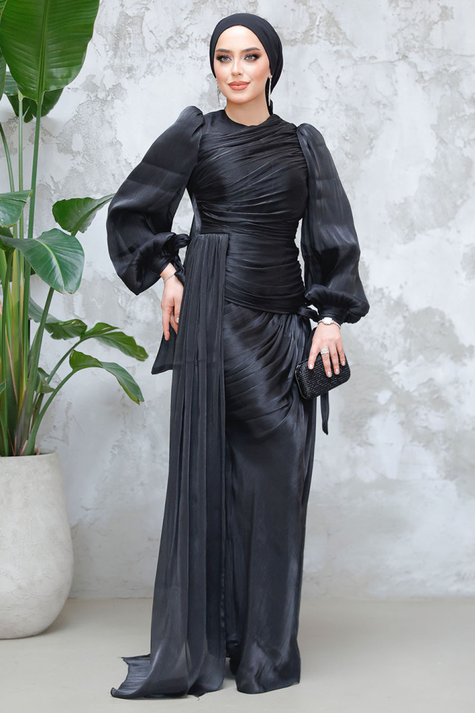 Modest Black Prom Dress 48491S - 2