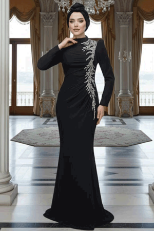 Modest Black Prom Dress 4964S - 1
