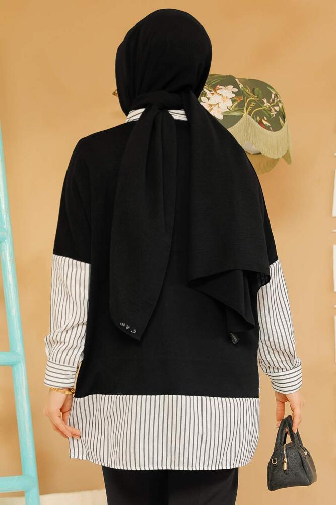 Modest Black Shirt 60102S - 3